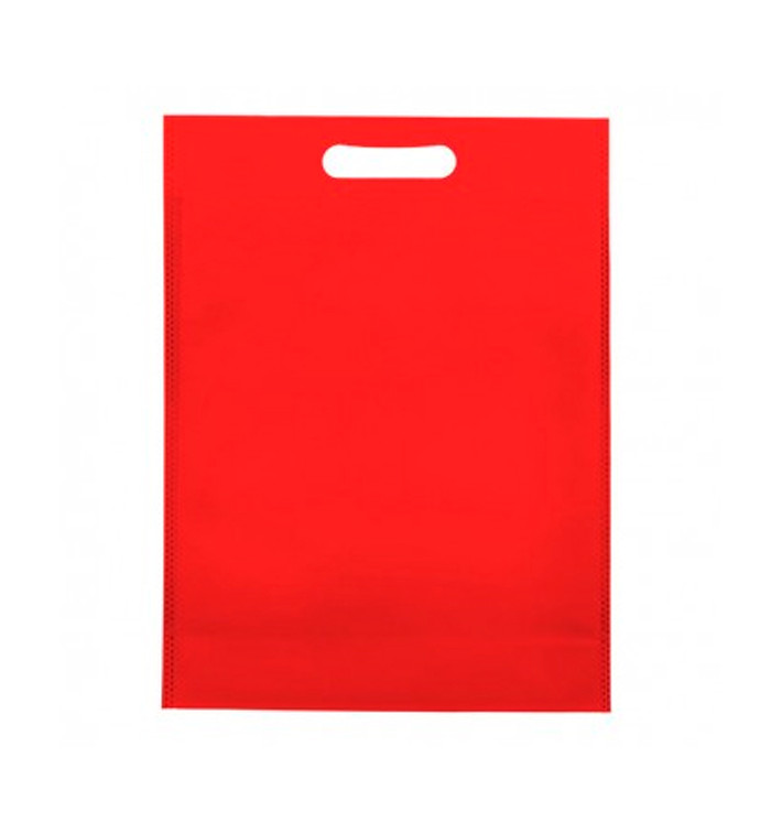 Plátěná Taška TNT s Průhmatem Červené 30+10x40cm (200 Kousky) Plátěná Taška TNT s Průhmatem Červené 30+10x40cm (200 Kousky)