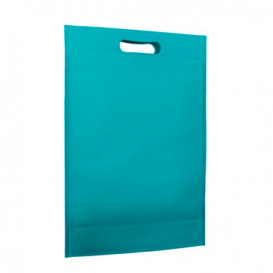 Plátěná Taška TNT s Průhmatem Aqua 30+10x40cm (200 Kousky)