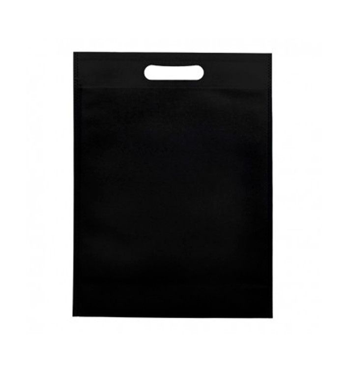Plátěná Taška TNT s Průhmatem Černá 30+10x40cm (25 Kousky) Plátěná Taška TNT s Průhmatem Černá 30+10x40cm (25 Kousky)