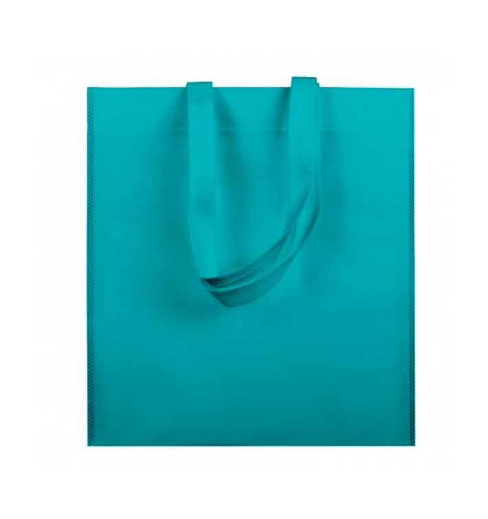 Plátěná Taška TNT s Dlouhou Rukojetí Aqua 38x42 Vrstvym (200 Kousky) Plátěná Taška TNT s Dlouhou Rukojetí Aqua 38x42 Vrstvym (200 Kousky)