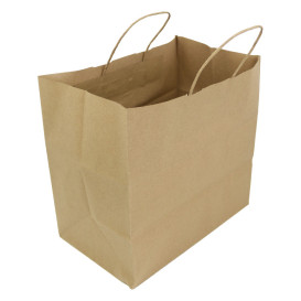 Papírové Tašky Kraft Hnědý s Ouškems 100g 30+18x29cm (200 Kousky)
