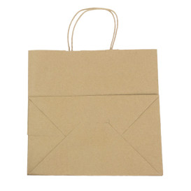 Papírové Tašky Kraft Hnědý s Ouškems 100g 30+18x29cm (200 Kousky)