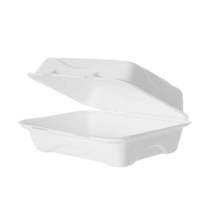 Obaly s Víčkem z Cukrové Třtiny 23x15x7,5cm (250 Kousky) Obaly s Víčkem z Cukrové Třtiny 23x15x7,5cm (250 Kousky)