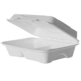Obaly s Víčkem z Cukrové Třtiny 2 Vrstvy 23x15x7,5cm (50 Kousky)