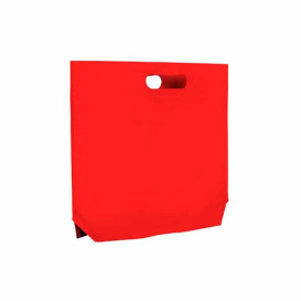 Plátěná Taška TNT s Průhmatem Červené 34+8x26cm (25 Kousky)