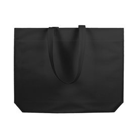 Plátěná Taška TNT s Dlouhou Rukojetí Černá 48+10x35cm (25 Kousky)