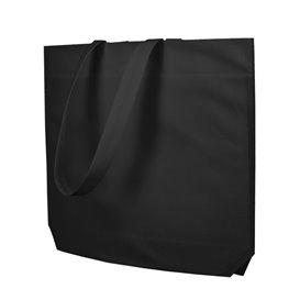 Plátěná Taška TNT s Dlouhou Rukojetí Černá 48+10x35cm (25 Kousky)