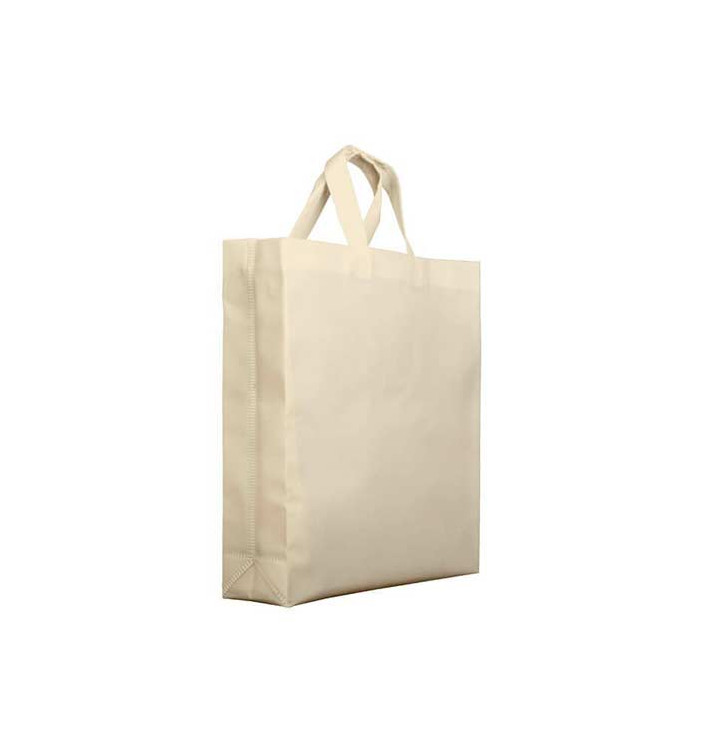 Plátěná Taška TNT PREMIUM s Krátké Rukojeti Krémový 25+10x30cm (25 Kousky) Plátěná Taška TNT PREMIUM s Krátké Rukojeti Krémový 25+10x30cm (25 Kousky)