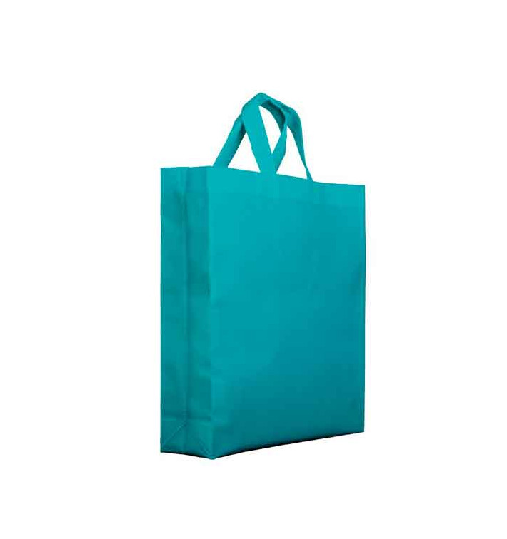 Plátěná Taška TNT PREMIUM s Krátké Rukojeti Aqua 25+10x30cm (25 Kousky) Plátěná Taška TNT PREMIUM s Krátké Rukojeti Aqua 25+10x30cm (25 Kousky)