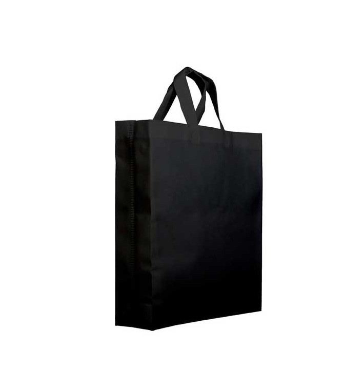 Plátěná Taška TNT PREMIUM s Krátké Rukojeti Černá 25+10x30cm (25 Kousky) Plátěná Taška TNT PREMIUM s Krátké Rukojeti Černá 25+10x30cm (25 Kousky)