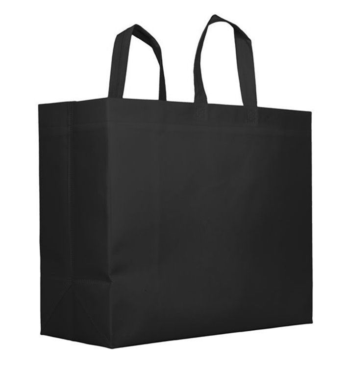 Plátěná Taška TNT PREMIUM Velkým Černá 45+12x40cm (25 Kousky) Plátěná Taška TNT PREMIUM Velkým Černá 45+12x40cm (25 Kousky)