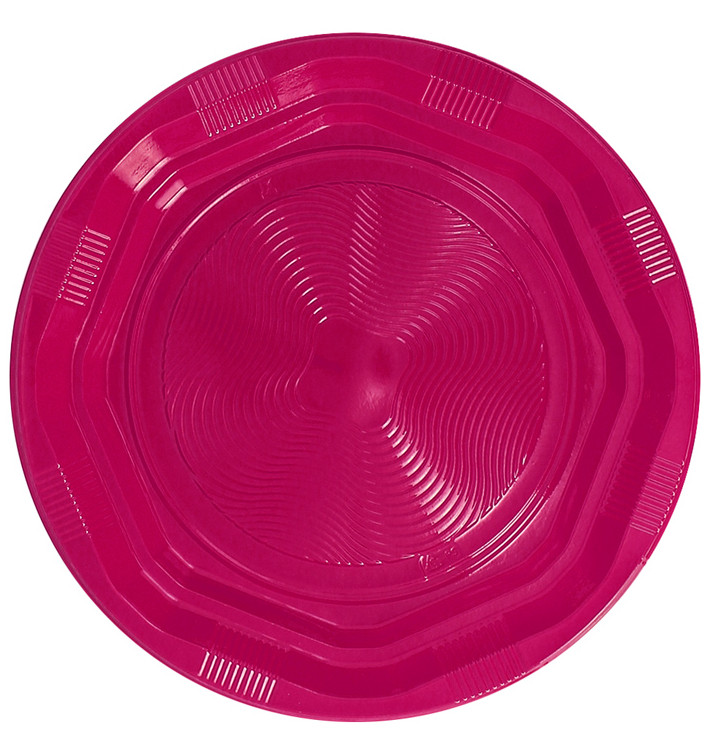 Talíř Hluboký Kulatý Osmiúhelníkový Plastové PS Fuchsie Ø220 mm (25 Kousky) Talíř Hluboký Kulatý Osmiúhelníkový Plastové PS Fuchsie Ø220 mm (25 Kousky)