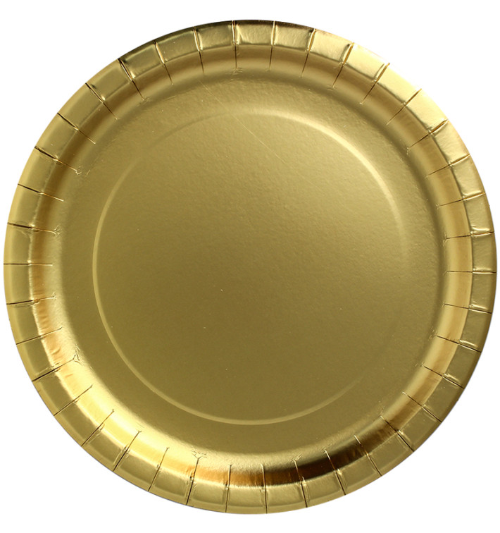 Kartonové Talíře Kulatý " Party Shiny " Zlato Ø230mm (10 Kousky) Kartonové Talíře Kulatý " Party Shiny " Zlato Ø230mm (10 Kousky)