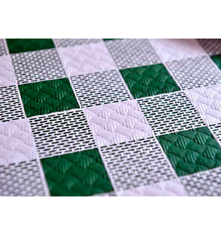 Papírové Ubrusy Předřezaný 1,2x1,2m " Zelenýs Čtverce " 40g (300 Kousky) Papírové Ubrusy Předřezaný 1,2x1,2m " Zelenýs Čtverce " 40g (300 Kousky)