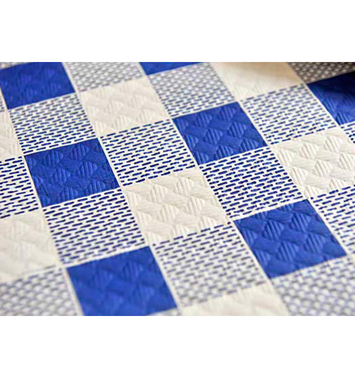 Papírové Ubrusy Předřezaný 1,2x1,2m " Modrýes Čtverce " 40g (300 Kousky) Papírové Ubrusy Předřezaný 1,2x1,2m " Modrýes Čtverce " 40g (300 Kousky)