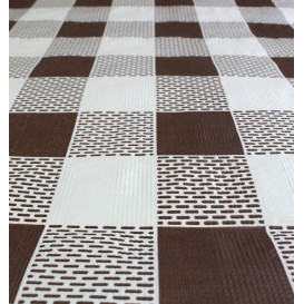 Papírové Ubrusy Předřezaný 1,2x1,2m " Červené Hnědý " 40g (400 Kousky)