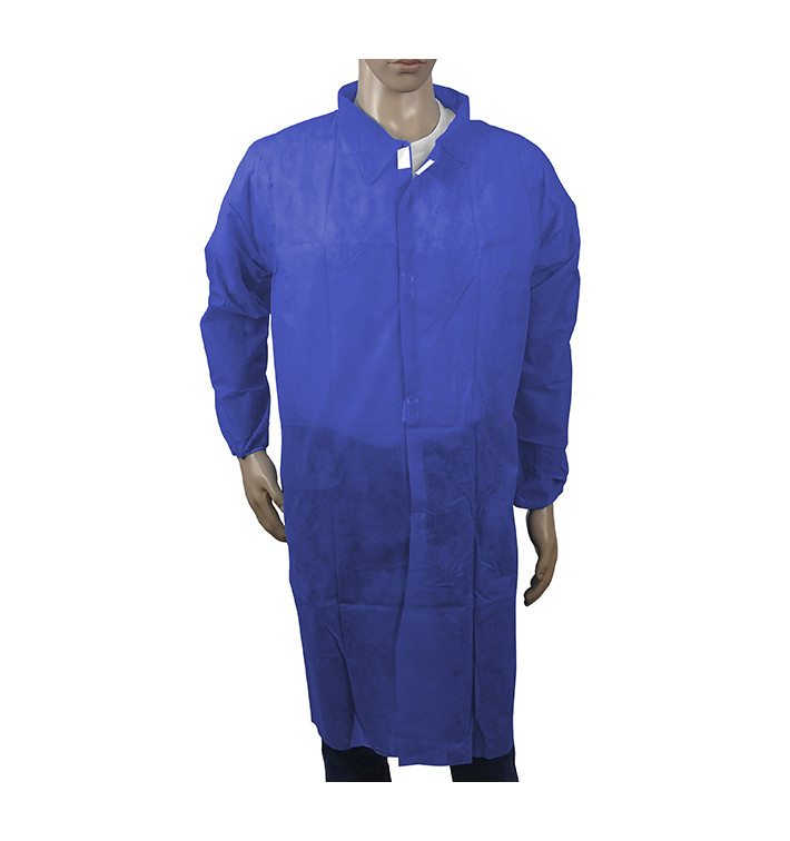 Šaty pro Průmysl z Netkané Textilie PP na Suchý Zip Tmavě Modrá XL (100 Kousky) Šaty pro Průmysl z Netkané Textilie PP na Suchý Zip Tmavě Modrá XL (100 Kousky)