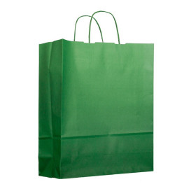 Papírové Tašky Zelený s Ouškems 100g 25+11x31cm (25 Kousky)