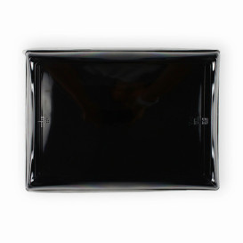 Podnos Plastový Černá s Víčko PET 16x22 Vrstvym (15 Kousky)