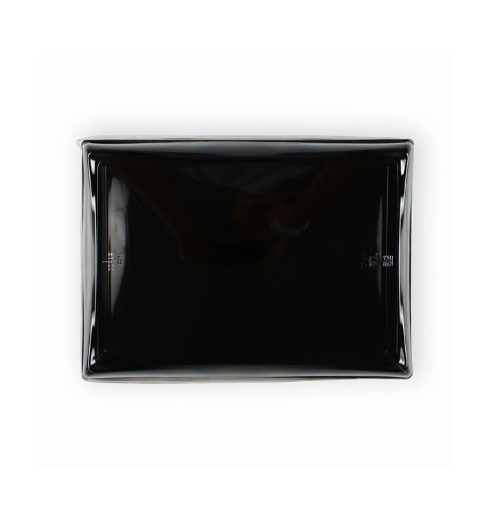 Podnos Plastový Černá s Víčko PET 16x22 Vrstvym (15 Kousky)