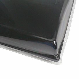 Podnos Plastový Černá s Víčko PET 16x22 Vrstvym (15 Kousky)