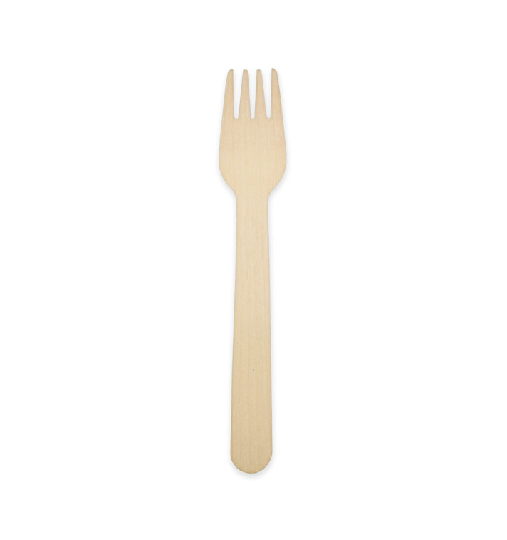 Vidlička Dřevěný BIO 16cm (250 Kousky) Vidlička Dřevěný BIO 16cm (250 Kousky)