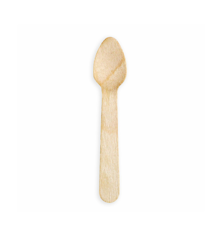 lžička Dřevěný BIO Lakovaný 9,6cm (100 Kousky) lžička Dřevěný BIO Lakovaný 9,6cm (100 Kousky)
