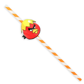 Brčka Papírové Zdobená Ptactvo Ø6mm 24cm (100 Kousky)