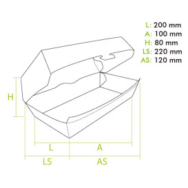 Obaly na Sendvič Kraft 20x10x8cm (200 Kousky)