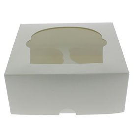 Krabička 4 Cukrářské se Stojanem 17,3x16,5x7,5cm Bílý (20 Kousky)