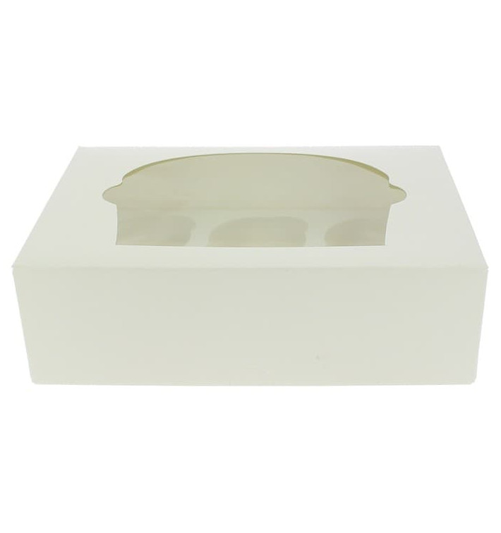 Krabička 6 Cukrářské se Stojanem 24,3x16,5x7,5cm Bílá (100 Kousky) Krabička 6 Cukrářské se Stojanem 24,3x16,5x7,5cm Bílá (100 Kousky)