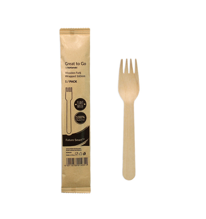 Vidlička Dřevěný BIO Balené 16cm (25 Kousky) Vidlička Dřevěný BIO Balené 16cm (25 Kousky)