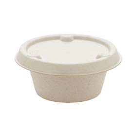 Sucarcane Lid Container 60ml Natural Ø6,0cm (2000 Units)