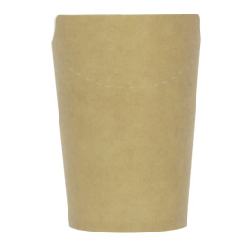 Kelímek Nepromastitelný Karton Kraftový Efekt s Chlopní 14Oz/420ml (1000 Kousky)