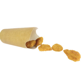 Kelímek Nepromastitelný Karton Kraftový Efekt s Chlopní 14Oz/420ml (1000 Kousky)