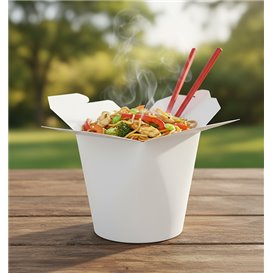 Obaly na Potraviny pro Fast Food 100% ECO Bílý 16Oz/480ml (50 Kousky)