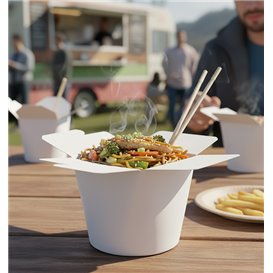 Obaly na Potraviny pro Fast Food 100% ECO Bílý 26Oz/780ml (50 Kousky)