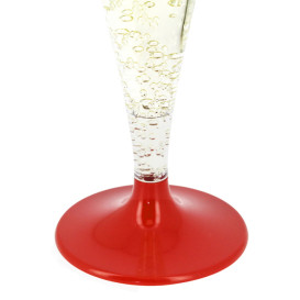 Plastové Sklenice Cava s Černou Červené 140ml 2P (20 Kousky)