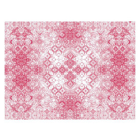 Předřezaný Papírový Ubrus 1x1m "Mozaik" Bordeaux 40g/m² (400 Ks)
