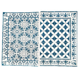 Papírové Individuální Ubrusový 30x40cm "Alhambra" Tyrkysový 50g/m² (1000 Ks)