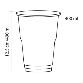 Plastové Kelímek PET Krystal Průhledný 490 ml (60 Kousky)
