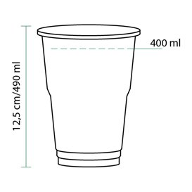 Plastové Kelímek PET Krystal Průhledný 490 ml (960 Kousky)