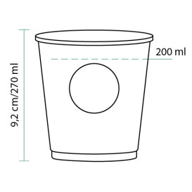 Kartonové Kelímek 9 Oz/270ml "Specialty to Go " Ø8,0cm (1000 Kousky)