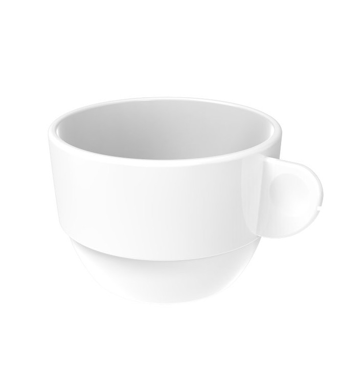 Šálek Opakovaně Použitelné SAN “Cappuccino” Bílý 166ml (6 Kousky) Šálek Opakovaně Použitelné SAN “Cappuccino” Bílý 166ml (6 Kousky)