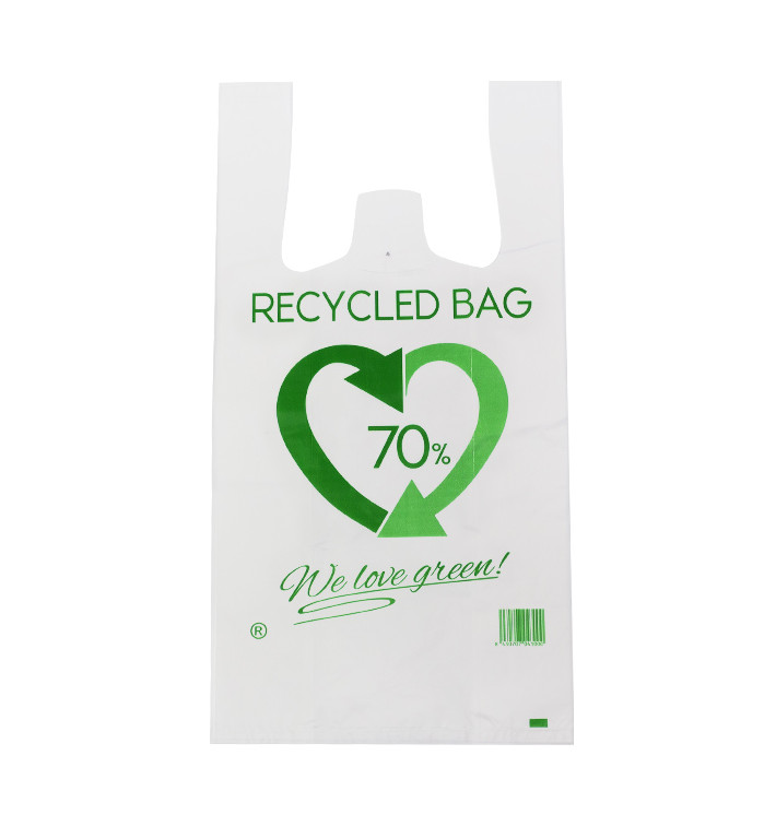 Plastové Tašky Košilky 70% Recyklované 30x40cm G200 (100 Kousky) Plastové Tašky Košilky 70% Recyklované 30x40cm G200 (100 Kousky)