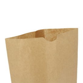 Paper Bag with Hexagonal Base Kraft 17x22cm (125 Units)