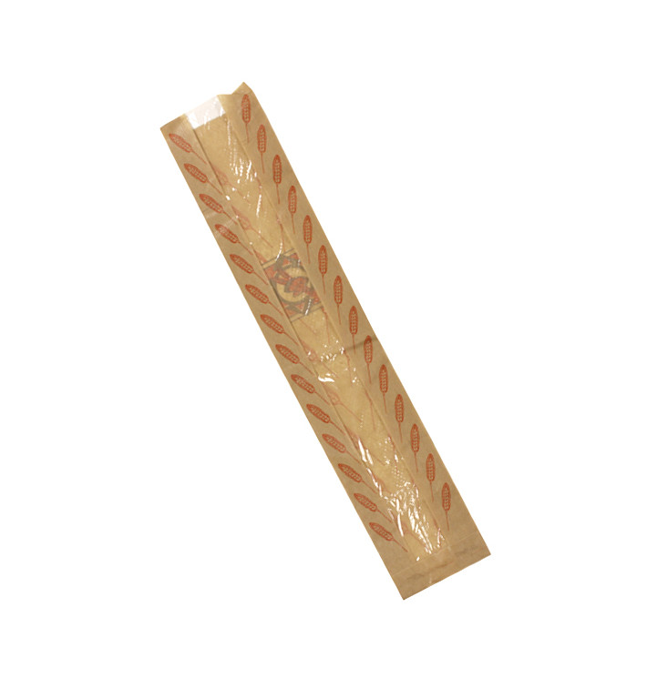 Papírové Sáčky Kraft s Okénkem " Hroty " 14+7x55cm (125 Kousky) Papírové Sáčky Kraft s Okénkem " Hroty " 14+7x55cm (125 Kousky)