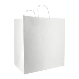 Papírové Tašky Bílý s Ouškems 100g/m² 36+24x39cm (200 Jednotek)