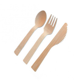 Sada Příborů Bambus s Ubrouskem 3ks (50 Sets)
