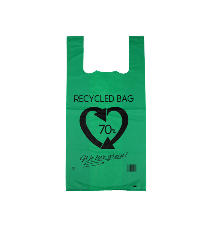 Plastové Tašky Košilky 70% Recyklované Zelený 42x53cm 50µm (1.000 Kousky) Plastové Tašky Košilky 70% Recyklované Zelený 42x53cm 50µm (1.000 Kousky)